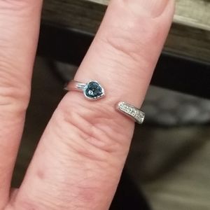 Blue and White Kays  Diamond Ring